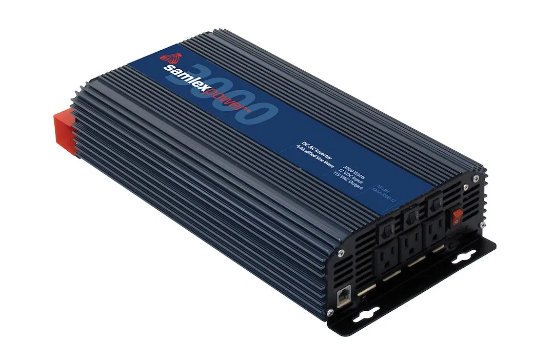SAM-3000-12 – SAMLEX AMER Power Inverter, Inverts 12 Volt DC To 115 Volt AC 3000 Watt 26 Amp Continuous Output 90 Per...